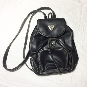 vintage leather mini backpack